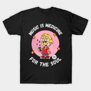 Music is Medicine for the Soul Fritts Cartoons T-Shirt